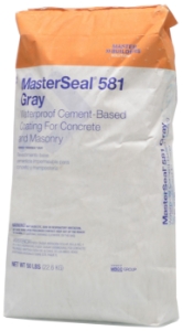 MasterSeal 581 Cement Based Coat Gray 50 Lb Pail redirect to product page