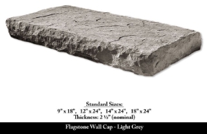 Coronado Flagstone Wallcaps 9" X 18" Coffee
