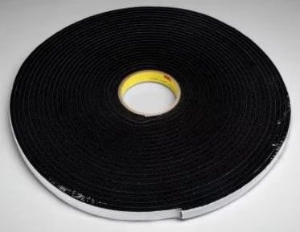 3M 4504 Vinyl Foam Tape 3/8" x 18yd Black 24/cs