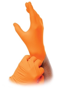 Pipe Knife Orange Lightning Latex Glove Large