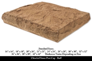 Coronado Chiseled Postcap 18" X 18" Twilight