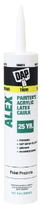 Dap Alex Painters Acry Latex Caulk Ctg White 12/Cs