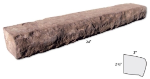Coronado Chiseled Stone Sill 2-1/2"X24" Walnut
