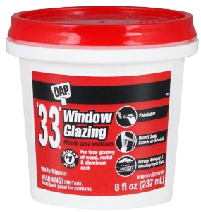 Dap 33 Glazing Putty 1/2 Pint White 12120 12/Cs