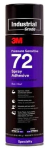 3M 72 Press Sensitive Spray Adh 24 Oz Can Blue 12/Cs