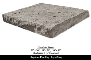 Coronado Postcaps Flagstone 28" X 28" Light Grey