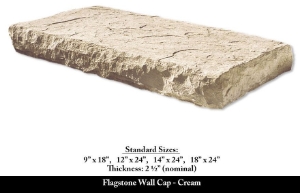 Coronado Flagstone Wallcaps 12" X 24" Cream
