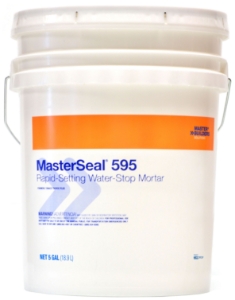 MasterSeal 595 Rapid Set Water Stop Mortar 50 Lb Pail
