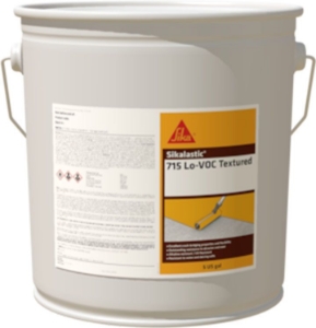 Sikalastic 715 Lo-Voc Textured Top Coat Gray 4.75 Gal Pail
