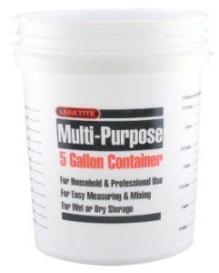 Leaktite 5 Gallon Clear Measure Container W/ Foam Grip