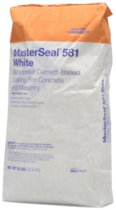 MasterSeal 581 Cement Based Coat White 50 Lb Pail redirect to product page