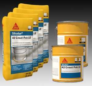Sikadur 42 Grout Pak Le 2. Cu Ft Epx Kit- A/B Resin,C Bag