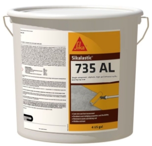 Sikalastic 735 Al Urethane Top Coat Gray 5 Gal Pail