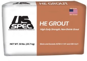 US Spec He Grout Early Strength Non Shrink 50 Lb Bag