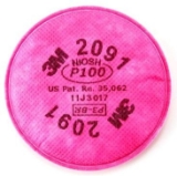3M 2091 Particle Filter Res Pirator Protect 100/Cs