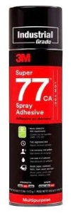 3M 77 Super Spray Ca Lo Voc 12/Cs 24-Fl Oz,Net 18 Oz