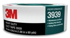 3M 3939 Hvyy Duty Duct Tape 1" X 60 Yd Silver 36/Cs