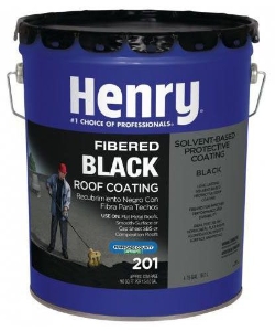 Henry He201 Fibered Asphalt Rf Coating Black 5 Gal Pail