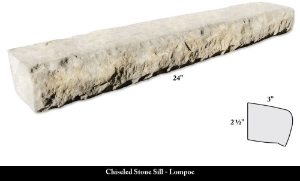 Coronado Chiseled Stone Sill 2-1/2"X24" Lompoc