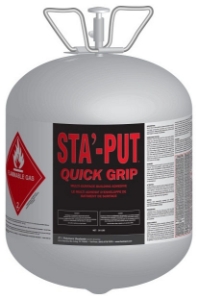 Sta'-put Quick Grip Clear 30 Lb Cylinder Spray Ad